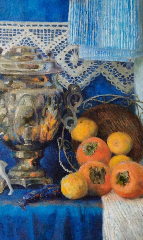 Still life with persimmon by Olga Goryunova