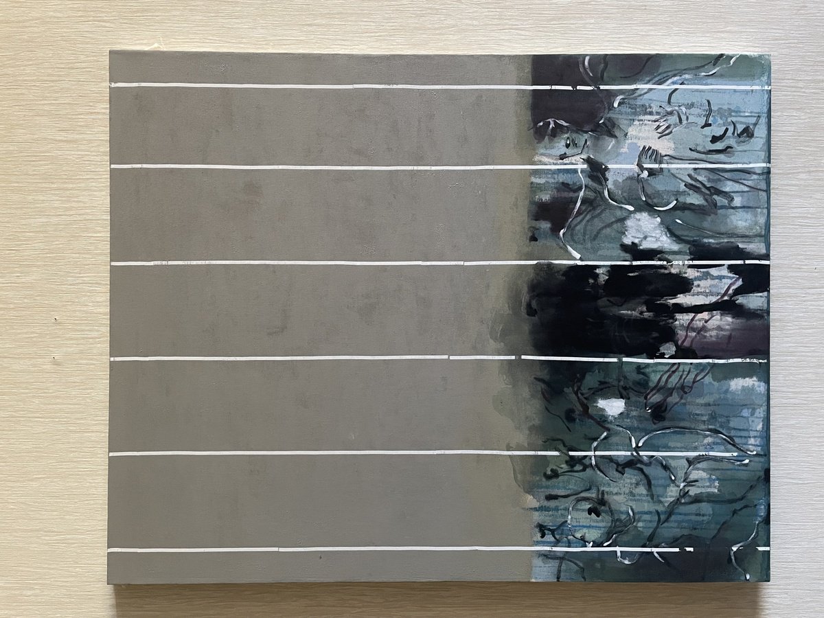 Abstract Portrait Painting By Gela Mikava, 31 X 39, Untitled, Original Artwork