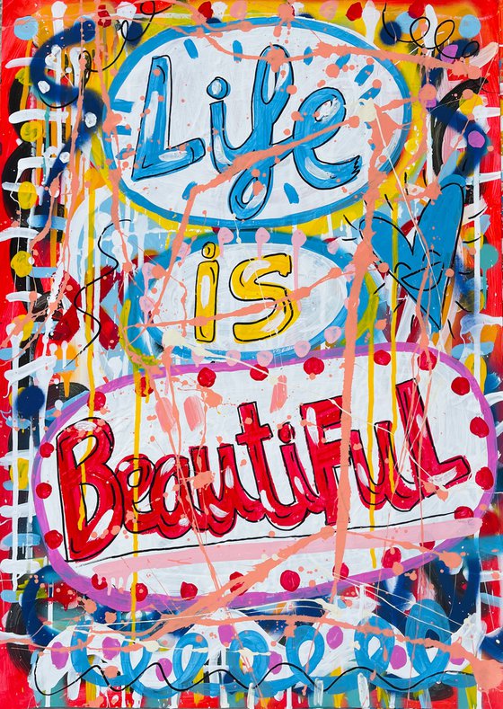 Life is Beautiful 8 Acrylic painting by Mercedes Lagunas | Artfinder