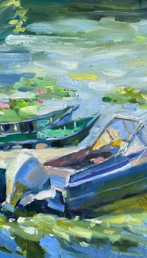 Fishing boat by Nataliia Nosyk