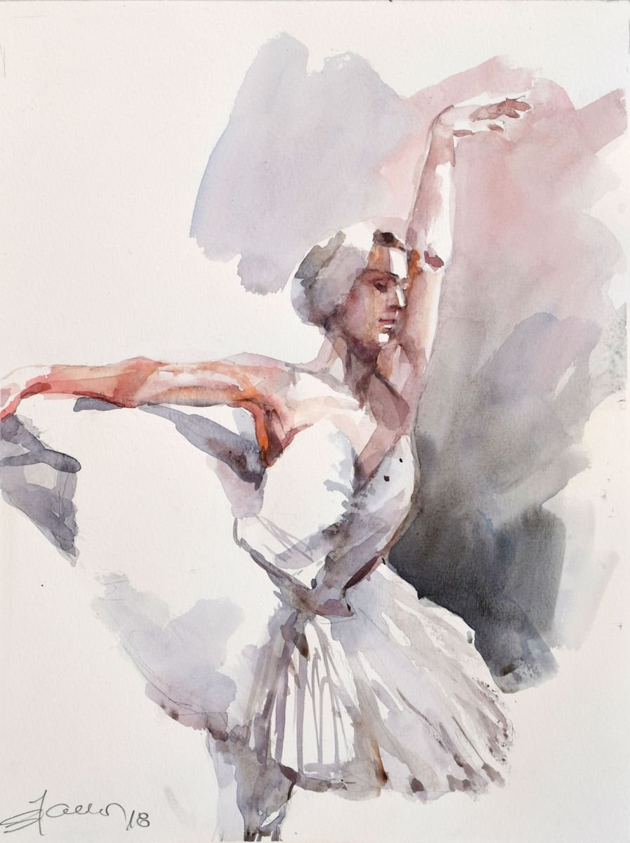 Ballerina by Goran Zigolic Watercolors