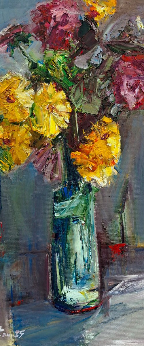 Flowers in a Glass Vase by Matevos Sargsyan