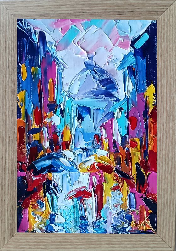 Lights - mini oil painting