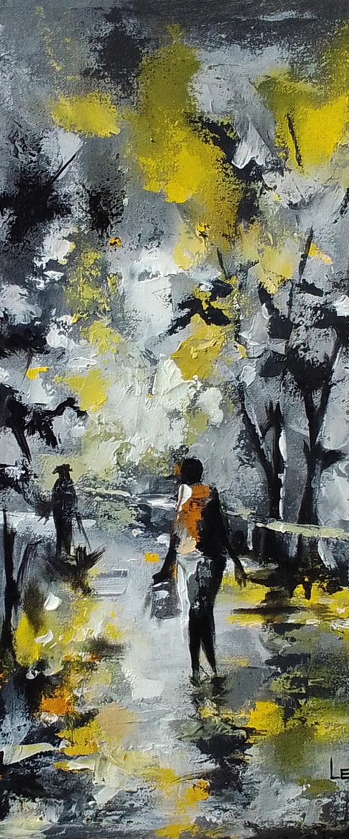 Cold Rainy Night, on the streets art by Alex Mensah