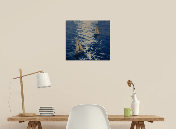 Seascape with Sailboats 34