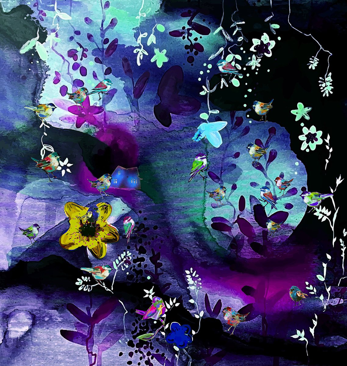 Impressionistic Giclee Print , Purpur By Randi Antonsen, 15 X 15, Artwork For Sale On Artfinder