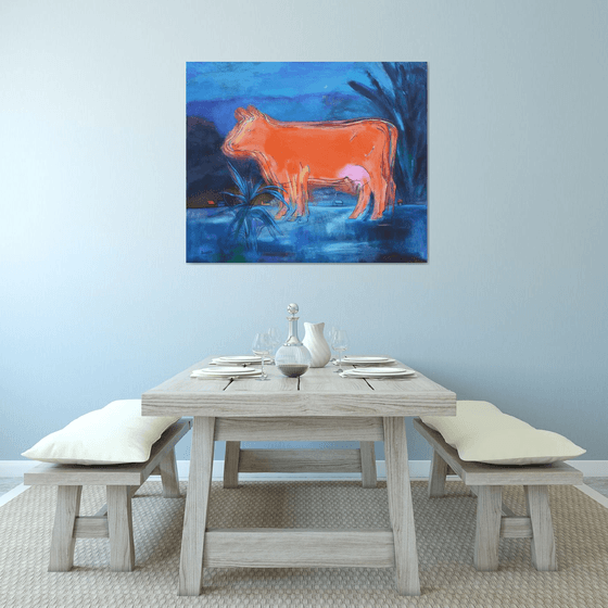 The Orange Ghost Cow