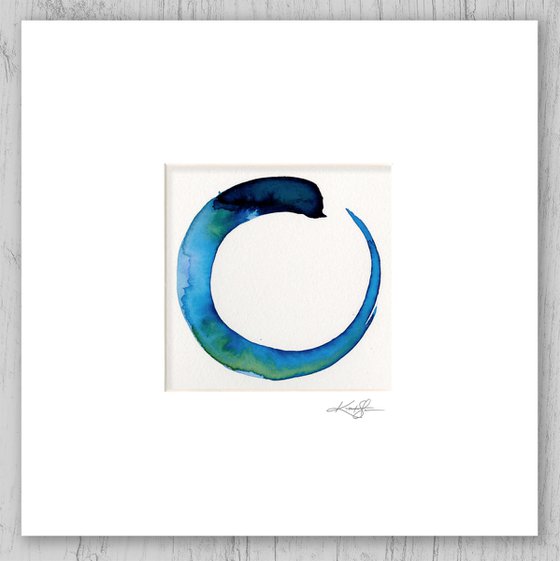 Enso Serenity 106 - Abstract Zen Circle Painting by Kathy Morton Stanion