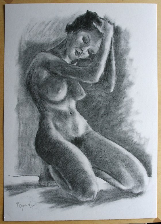 Female Figure #66 Charcoal