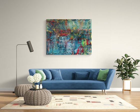 140x110 cm Abstract Painting Landscape Abstract art