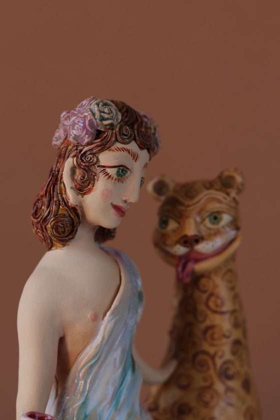 Young Dionysus on a leopard