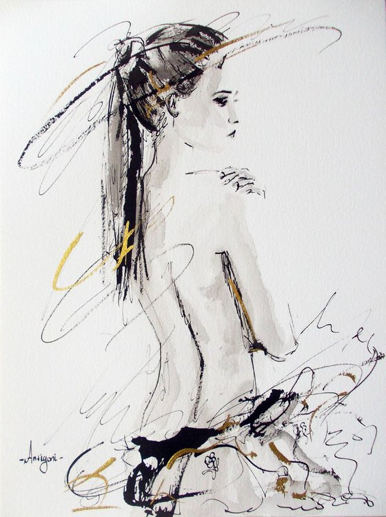 Woman Series ink drawing