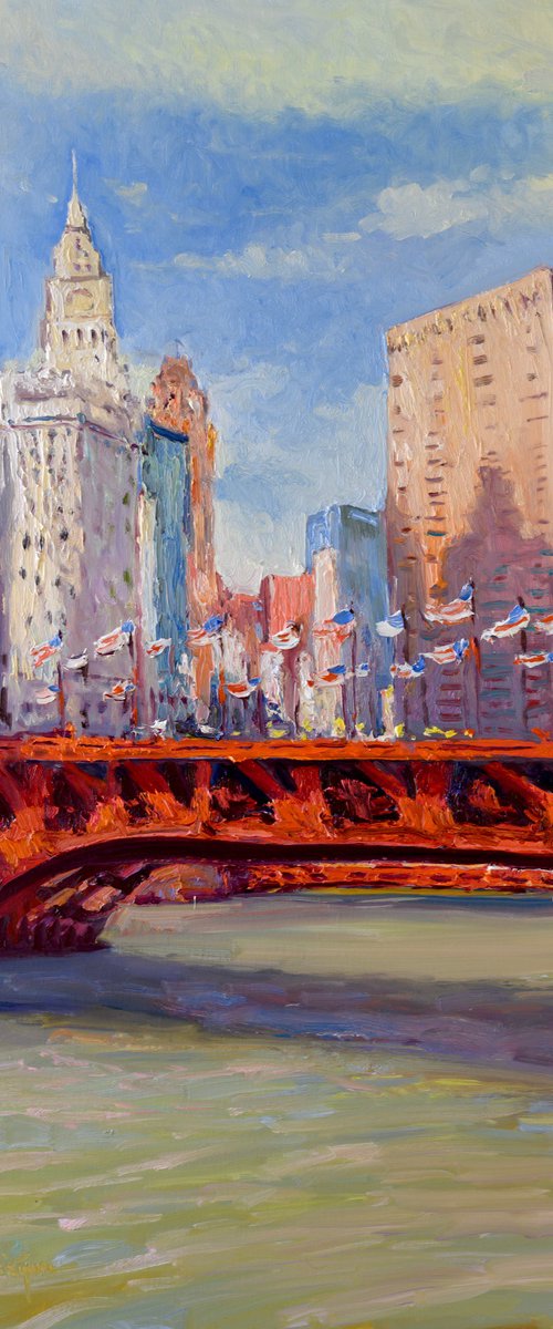 On the Chicago River by Suren Nersisyan