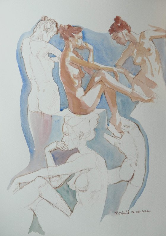 female nude various poses