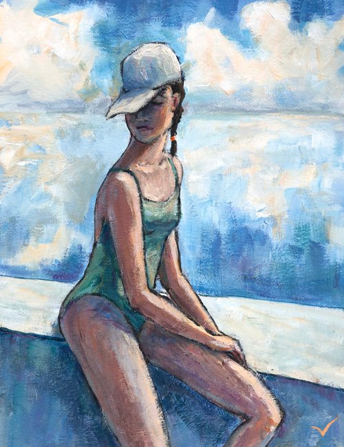 Youth.  A girl by the sea. by Olga Kholodova