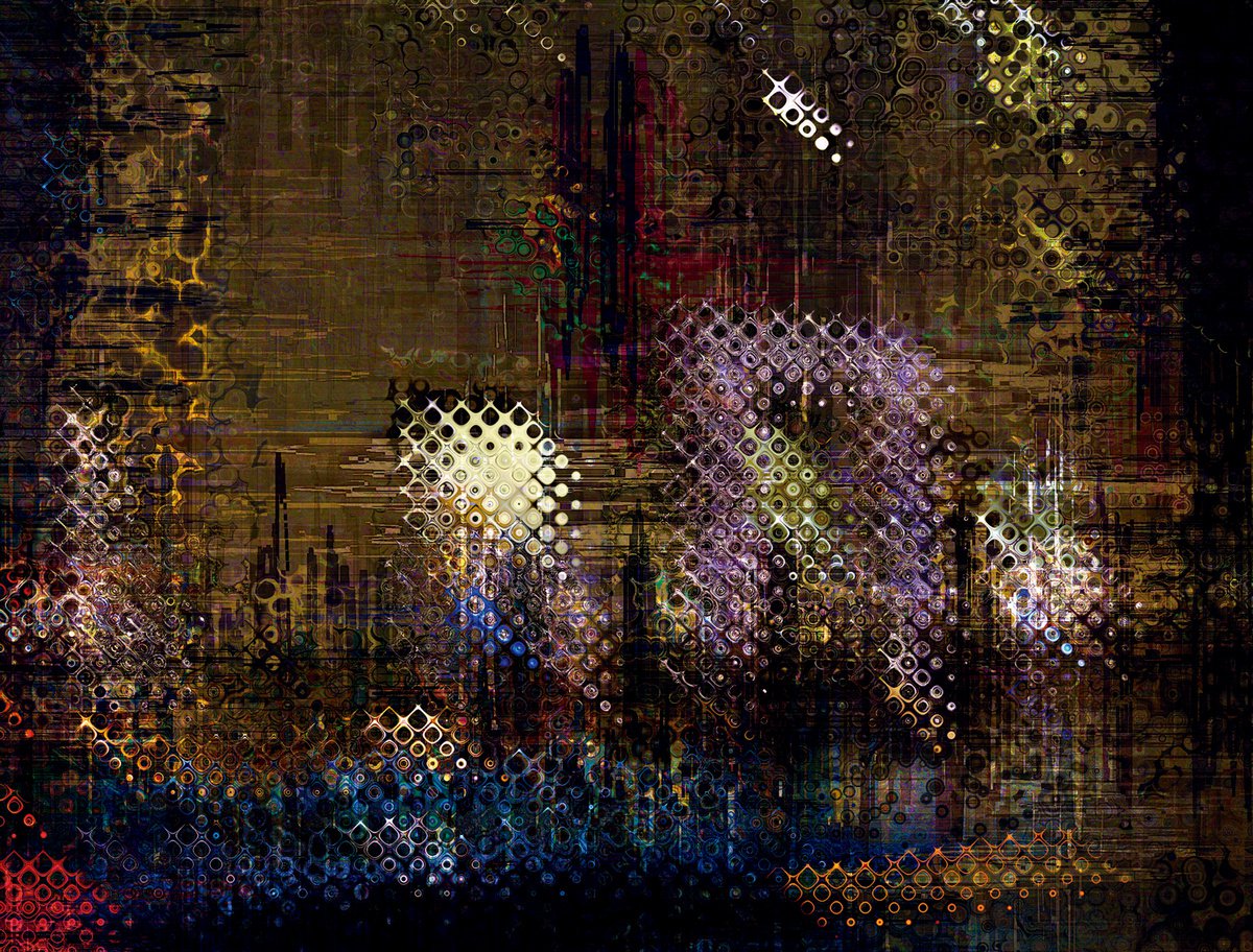 Abstract Cityscapes Print By Javier Diaz, 79 X 60, Ciudades Abstractas Xxvi/Xl Large Original Artwork, Original Artwork