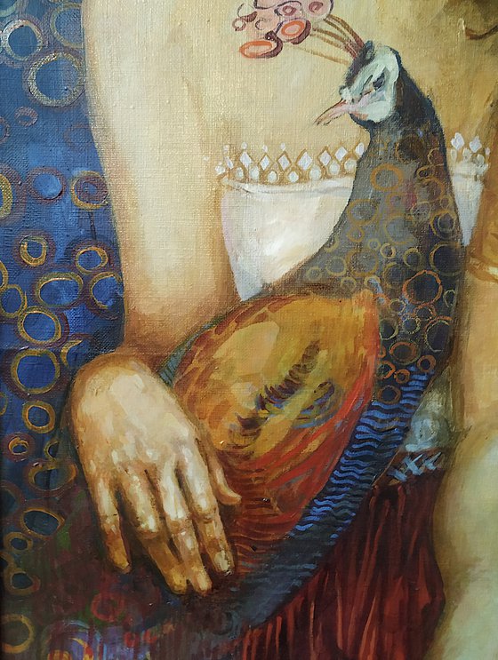 Girl with Peacock