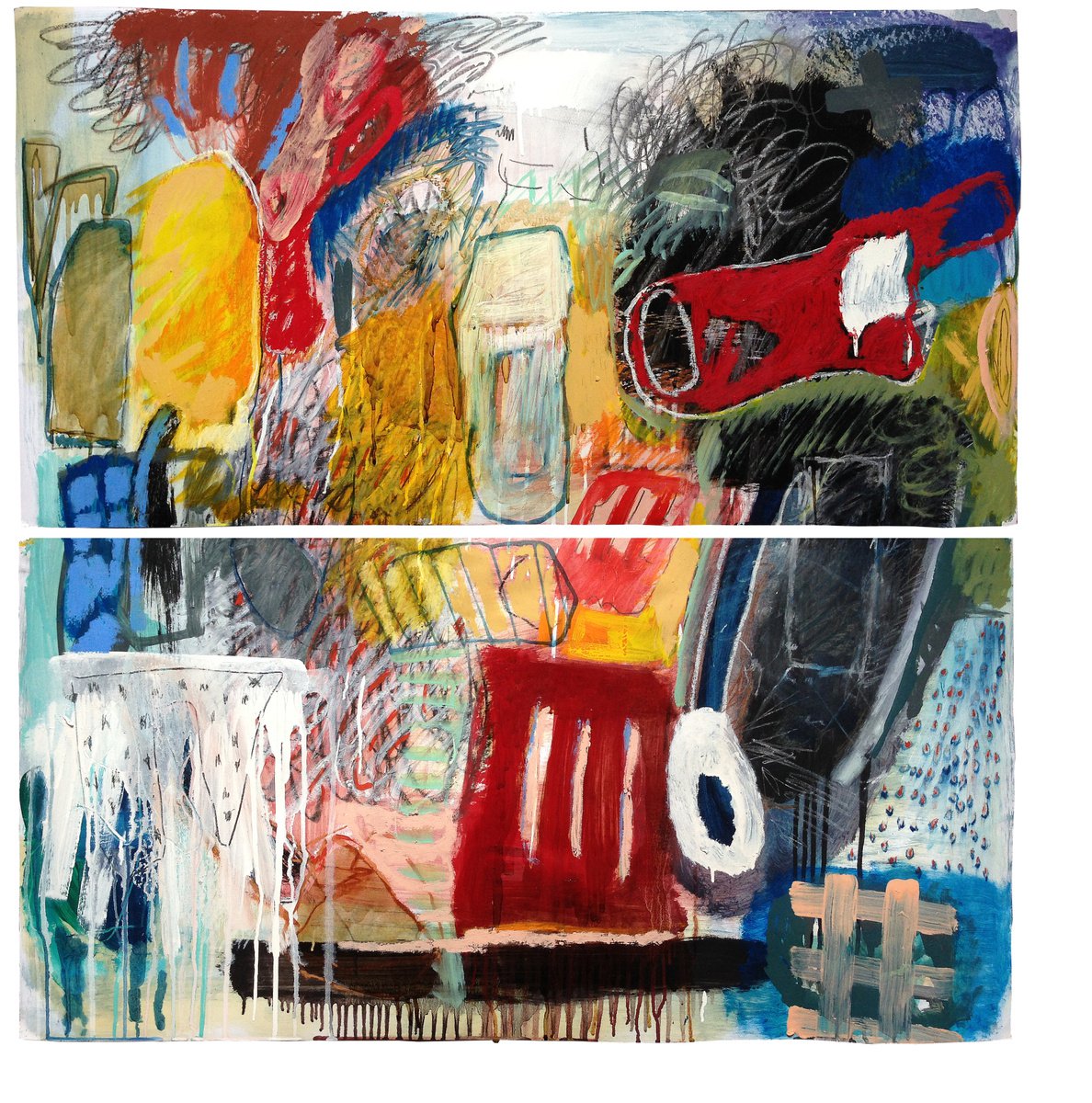 Abstract Painting By Michael Thummrich, 39 X 39", No Title, Original Artwork