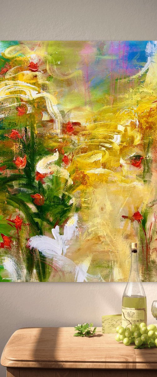 Golden Ripples and Roses by Andrada Anghel