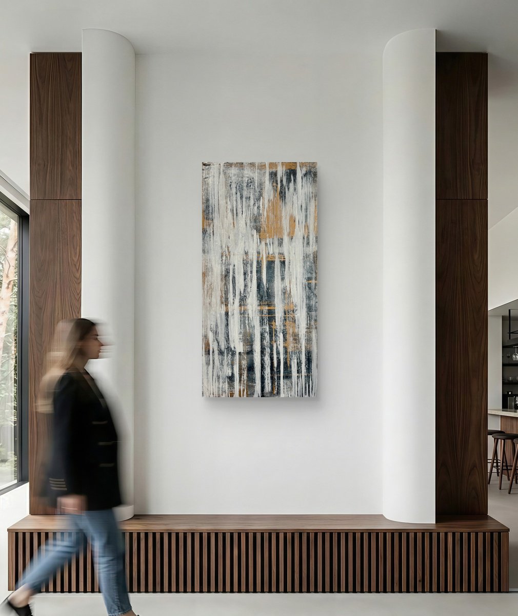 White Drift 50X100X2 Cm By Exclusive Arts, 20 X 39, Artwork For Sale On Artfinder