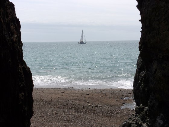 A sailing boat in Sark