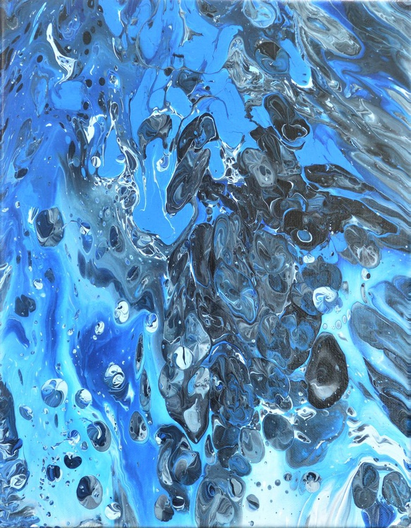 Tiffany 2 2017 Abstract Blue Fluid Acrylic Pai Artfinder