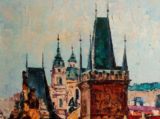 "City after rain", Old town , city landscape , Prague