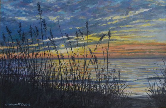 November Sunrise - 16X24 inch framed oil seascape (SOLD) Oil painting ...