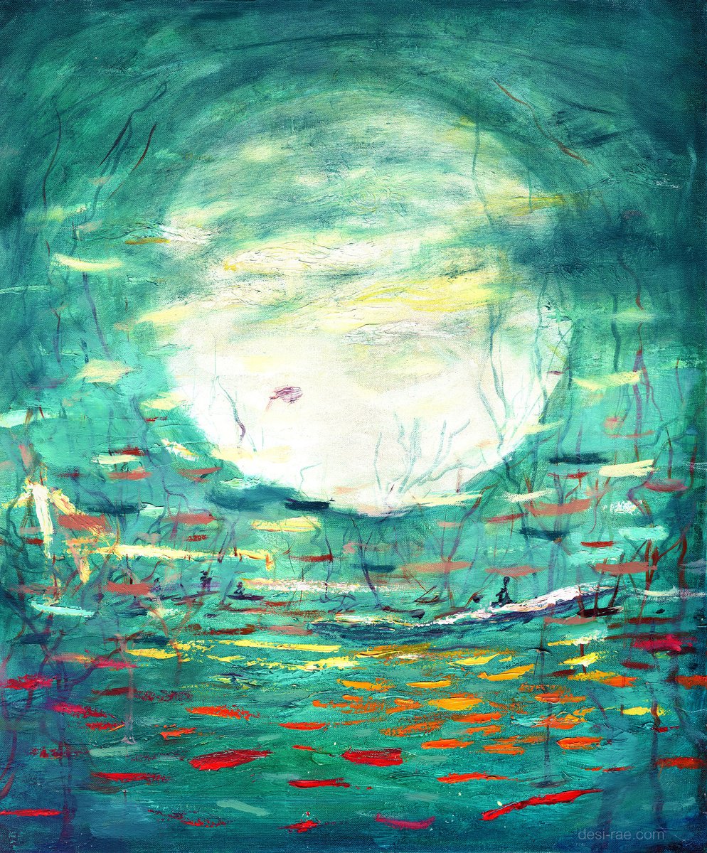 Light Moon Over Water by Desi-Rae