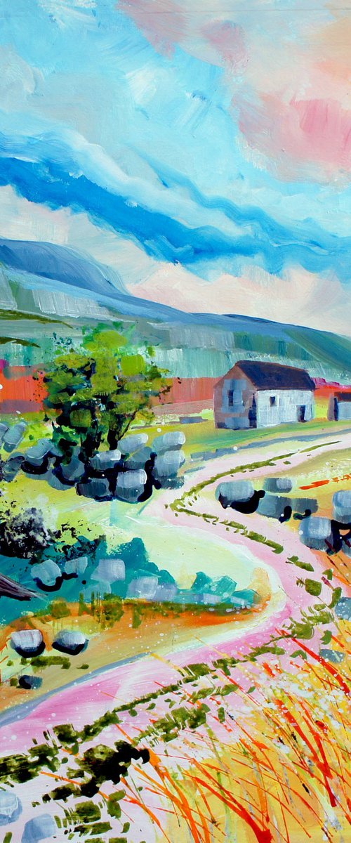 Footpath to the Barn by Julia  Rigby