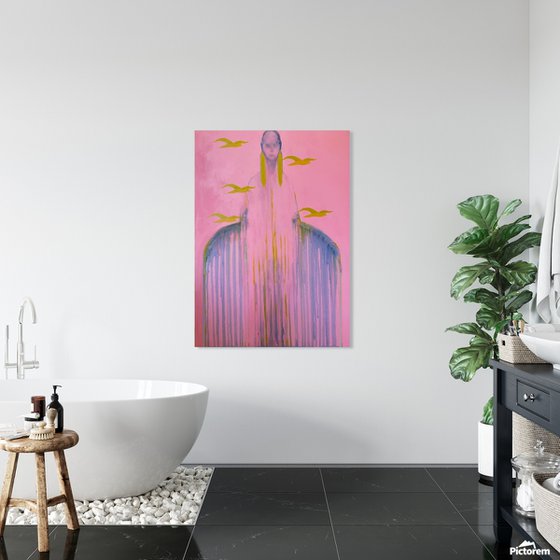 Jewelry and birds in pink