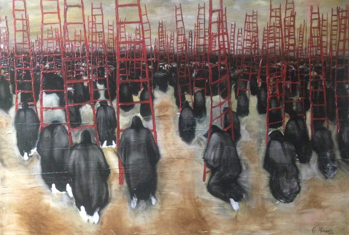 Expressive Oil Painting , Knocking On Heaven