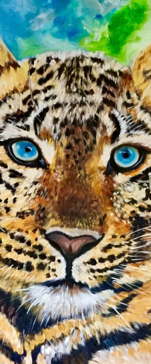 LEOPARD. Blue eyes by Olga Koval
