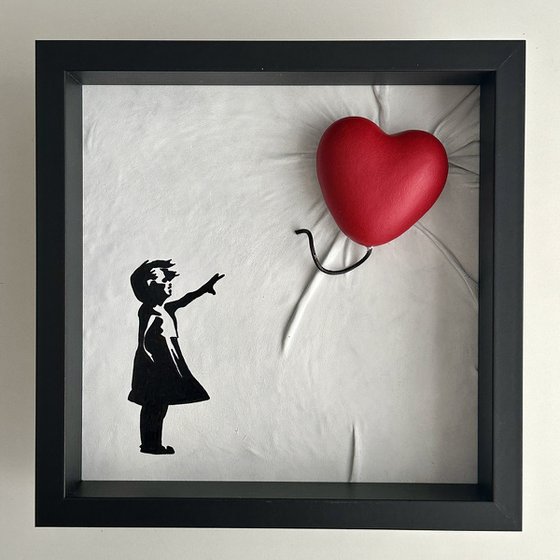 Girl With a Red Heart Balloon