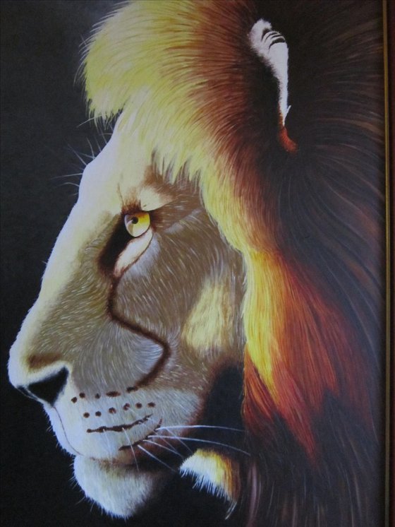 Lion Acrylic Painting 20'' x 30''