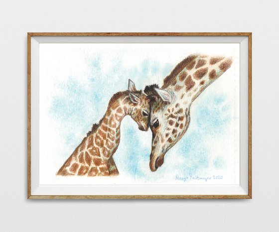 Mother's Love/Giraffe family #3