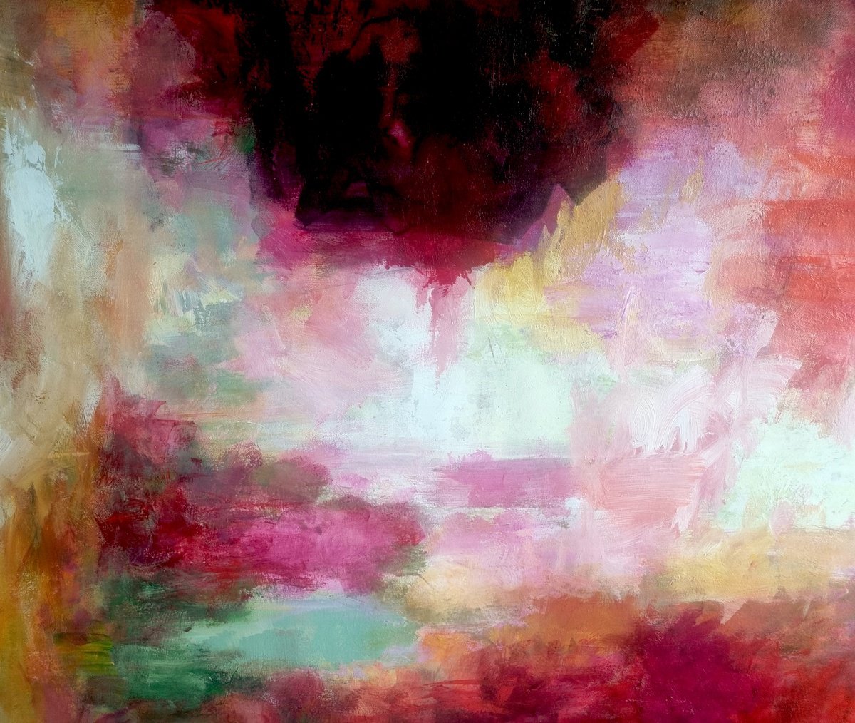 Abstract Acrylic Painting By Davina Nicholas, 48 X 61, Divine, Original Artwork