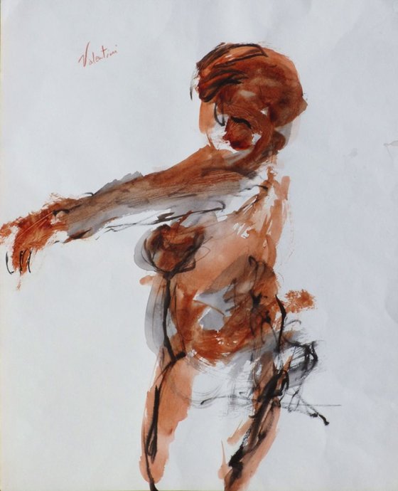 Flamenco dancer in the nude.