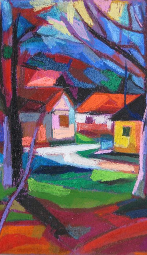 Purple landscape No4 by Maja Đokić Mihajlović