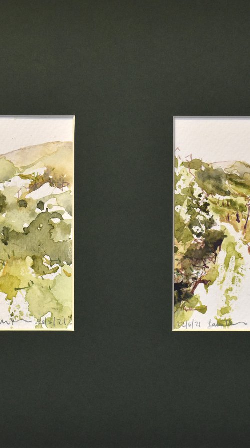 "the paths we take" -Landscape Watercolour Study No 2 by Ian McKay