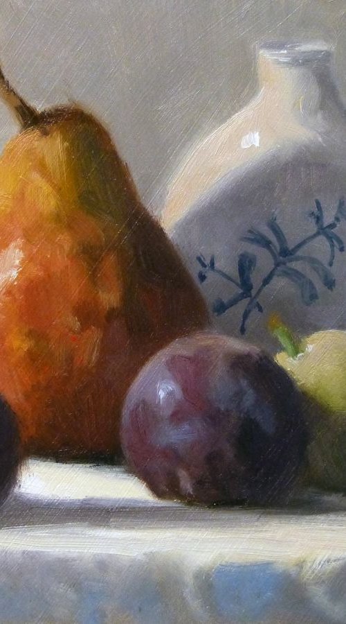 Pear and Plums by Pascal Giroud