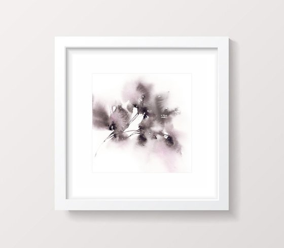 Gray abstract flowers