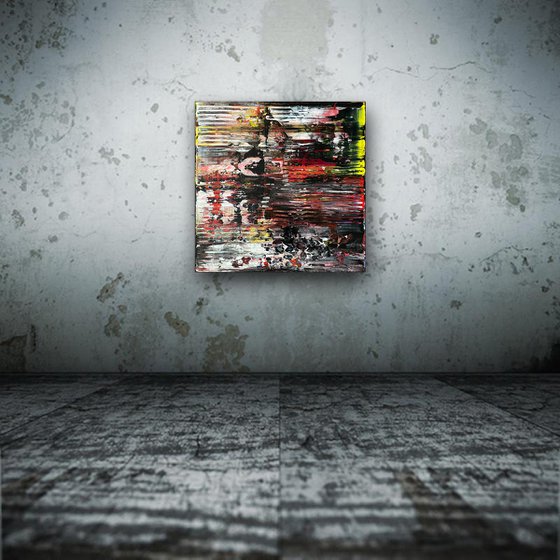 "Revenge" - Original PMS Abstract Acrylic and Oil Painting On Canvas - 20" x 20"