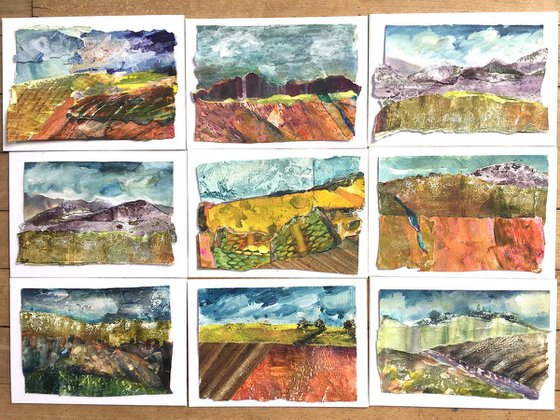 small landscape collage study no 5