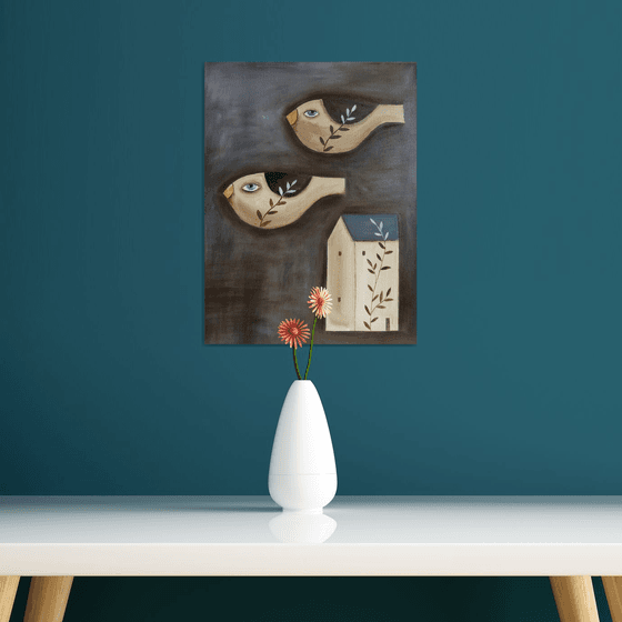 The birds and the house