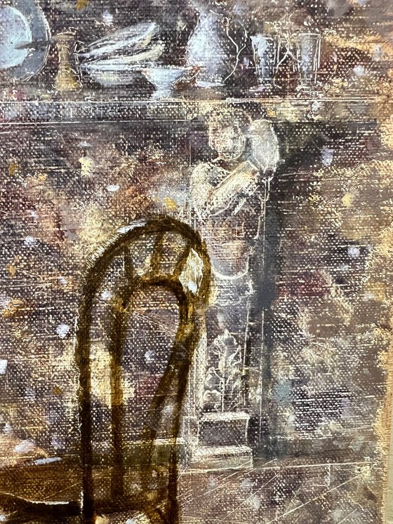 Dramatic Date in a Cozy Restaurant