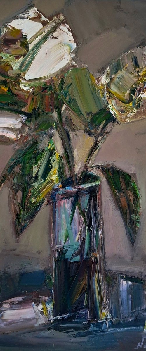 White flowers in vase by Matevos Sargsyan