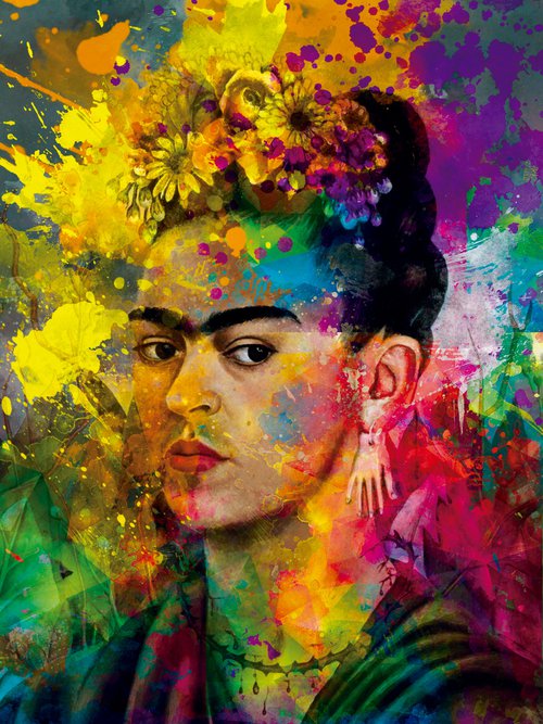 Frida pop/XL large original artwork by Javier Diaz