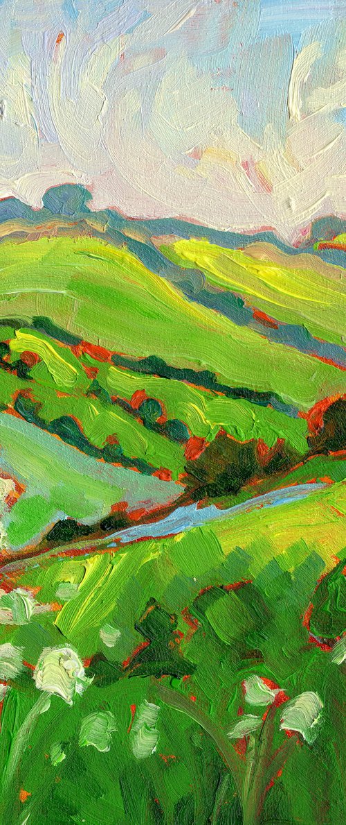 Summer Valley - Small Landscape by Mary Kemp