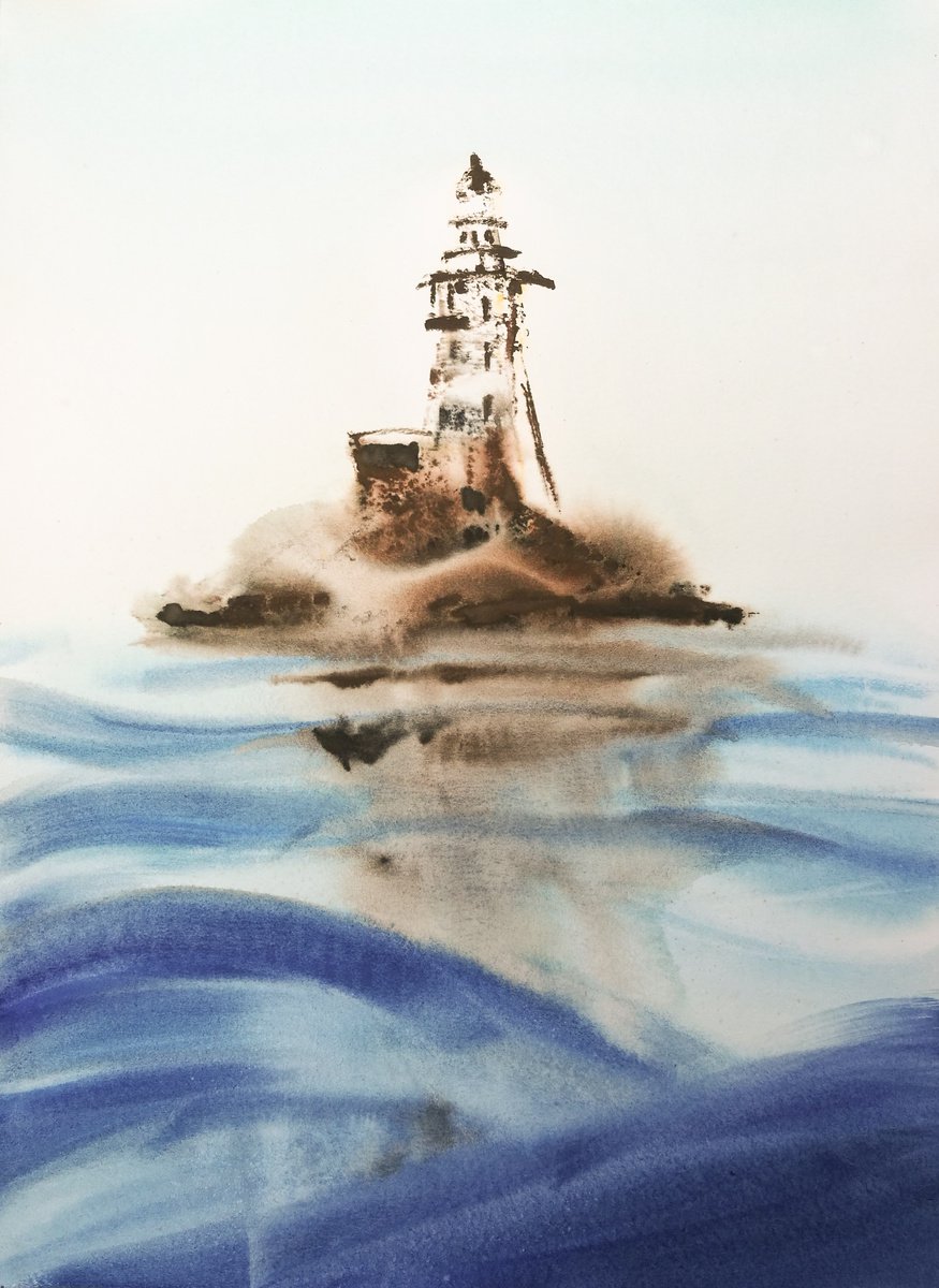 Lighthouse island by Tatiana Paravisini